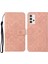 Samsung Galaxy A32 5G/M32 5g Mıknatıs Telek Strap-Pink ile Basklı Çiçek Cüzdan Deri Kılıf (Yurt Dışından) 1