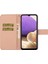 Samsung Galaxy A32 5G/M32 5g Mıknatıs Telek Strap-Pink ile Basklı Çiçek Cüzdan Deri Kılıf (Yurt Dışından) 5