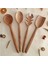 Ahşap Tahta Servis, Sunum Kaşığı ve Spatula Seti - El Yapımı - Ceviz Ağacı 5