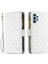 Samsung Galaxy A32 4g (Ab Versiyonu) Rhombus Deseni, Fermuarlı Cep Standı Mat Pu Deri Cüzdan Kapak-Beyaz (Yurt Dışından) 1