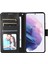 Samsung Galaxy S22+5G Stand Kapağı Için, Bump Düzeltili Folio Flip Pu Deri Deri Cüzdan Cep Telefon Kılıfı Lanyard-Black (Yurt Dışından) 2
