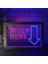 Mavi ve Kırmızı 23X17 cm Buradan Sipariş Verin Kasiyer Dükkanı Çift Renkli LED Neon Burcu Fotoğraf Çerçevesi Yaratıcı Masa Lambası Yatak Odası Masası Ahşap 3D Gece Lambası (Yurt Dışından) 1