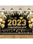 Banner 12 Tebrik Mezunlar Süslemeleri 2023 Sınıfı Mezuniyet Dekor Banner Bachelor's Cap Kapı Perdesi Gözlük Grad Parti Malzemeleri (Yurt Dışından) 1