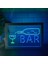 Yeşil ve Mavi 23X17 cm Bar Şişe Cam Ekran Açık Çift Renkli LED Neon Burcu Fotoğraf Çerçevesi Yaratıcı Masa Lambası Yatak Odası Masası Ahşap 3D Gece Lambası (Yurt Dışından) 1