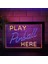 Mavi ve Sarı 23X17 cm Langırt Odası Burada Oyna Oyunu Man Cave Bar Çift Renkli LED Neon Burcu Fotoğraf Çerçevesi Yatak Odası Masası 3D Gece Lambası (Yurt Dışından) 1