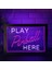 Kırmızı ve Mor 23X17 cm Langırt Odası Burada Oyna Oyunu Man Cave Bar Çift Renkli LED Neon Burcu Fotoğraf Çerçevesi Yatak Odası Masası 3D Gece Lambası (Yurt Dışından) 1