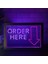 Kırmızı ve Mor 23X17 cm Buradan Sipariş Verin Kasiyer Dükkanı Çift Renkli LED Neon Burcu Fotoğraf Çerçevesi Yaratıcı Masa Lambası Yatak Odası Masası Ahşap 3D Gece Lambası (Yurt Dışından) 1