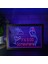 Mavi ve Kırmızı 23X17CM Saat 17:00 Bir Yerde 17:00 Kokteyl Bar Dekoru Papağan Palmiye Ağacı Çift Renkli LED Neon Tabela Fotoğraf Çerçevesi Yatak Odası Masası 3D Gece Lambası (Yurt Dışından) 1