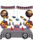 1 Adet 3D Hot Wheels Doğum Günü Dekorasyon Araba Yarışı Tema Parti Malzemeleri Şişme Balon Afiş Kek Topper Damalı Girdap Çocuk Hediyeler (Yurt Dışından) 2