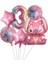 6 Adet Numarası 3 Pembe Lilo ve Stitch Tema Parti Malzemeleri Set Mutlu Doğum Günü Banner Kek Topper 3D Balonlar Bebek Duş Çocuk Kız Parti Iyilik (Yurt Dışından) 1