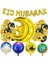 Balon Afiş Ramazan Eid Mubarak Siyah Altın Süslemeleri Balon Ramazan Sofra Askı Süsleri Banner Eid Parti Tatil Evi Süslemeleri (Yurt Dışından) 3