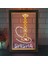 Beyaz ve Turuncu 17X23 cm Nargile Nargile Dükkanı Ev Odası Man Cave Dekorasyon Çift Renkli LED Neon Burcu Fotoğraf Çerçevesi Yatak Odası Masası 3D Gece Lambası (Yurt Dışından) 1