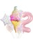 Pink3 Donut Dondurma Alüminyum Folyo Beş Köşeli Yıldız Balon Bebek Duş Doğum Günü Mutlu Parti Şeker Dekorasyon Tatlı Numarası Ss2 (Yurt Dışından) 4