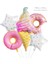 Pink3 Donut Dondurma Alüminyum Folyo Beş Köşeli Yıldız Balon Bebek Duş Doğum Günü Mutlu Parti Şeker Dekorasyon Tatlı Numarası Ss2 (Yurt Dışından) 5
