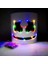 LED Dj Aydınlık Baş Maskesi Gerçekçi Marshmello Maskesi Nefes Kask Maskesi Dayanıklı Karnaval Festivali Cadılar Bayramı Partisi Sahne Cosplay (Yurt Dışından) 1