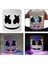 LED Dj Aydınlık Baş Maskesi Gerçekçi Marshmello Maskesi Nefes Kask Maskesi Dayanıklı Karnaval Festivali Cadılar Bayramı Partisi Sahne Cosplay (Yurt Dışından) 5