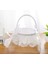 01 Beyaz Düğün Çiçek Sepeti Ipek Çiçek Kız Sepeti Düğün Dekorasyon Için Düğün Nedime Çiçek Petal Sepeti 20 Cm/6.5 Inç (Yurt Dışından) 1