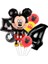 7 Adet Numarası 4 Disney Mickey Mouse Doğum Günü Partisi Dekorasyon Mickey Masa Örtüsü Tek Kullanımlık Sofra Plaka Masa Örtüsü Afiş Çocuk Parti Malzemeleri (Yurt Dışından) 1
