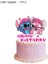 1 Adet Kek Topper Pembe Lilo ve Stitch Tema Parti Malzemeleri Set Mutlu Doğum Günü Banner Kek Topper 3D Balonlar Bebek Duş Çocuk Kız Parti Iyilik (Yurt Dışından) 1
