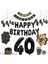 10 Adet 40 Yaşında Siyah Altın Balon Afiş Sofra Doğum Günü Malzemeleri 40TH Adam Kadın Mutlu Doğum Günü Partisi Yıldönümü Dekor (Yurt Dışından) 4