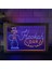 Mavi ve Sarı 23X17 cm Nargile Bar LED Neon Burcu Fotoğraf Çerçevesi Yaratıcı Masa Lambası Yatak Odası Masası Ahşap 3D Gece Lambası (Yurt Dışından) 1