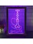 Kırmızı ve Mor 17X23 cm Nargile Nargile Dükkanı Ev Odası Man Cave Dekorasyon Çift Renkli LED Neon Burcu Fotoğraf Çerçevesi Yatak Odası Masası 3D Gece Lambası (Yurt Dışından) 1