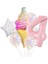 Pink4 Donut Dondurma Alüminyum Folyo Beş Köşeli Yıldız Balon Bebek Duş Doğum Günü Mutlu Parti Şeker Dekorasyon Tatlı Numarası Ss2 (Yurt Dışından) 1