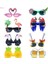 ZY980B05 Hawaii Plaj Partisi Pembe Flamingo Parti Ananas Güneş Gözlüğü Tropikal Süslemeleri Yaz Luau Hawaii Parti Olay Komik Gözlük (Yurt Dışından) 3