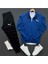 Unisex Puma Baskılı Yarım Fermuarlı Sweatshirt-Eşofman Altı Set Kombin 1