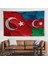 Türkiye Azerbaycan Bayrak Desenli Dekoratif Kanvas Duvar ÖRTÜSÜ-HALISI-6516 2