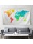 Dünya Haritası Dekoratif Kanvas Duvar Örtüsü-Halısı 1107 2