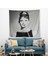 Audrey Hepburn'ün Siyah Bayaz Kanvas Duvar ÖRTÜSÜ-HALISI-5071 2