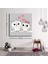 Dekoratif Baskı Illüstrasyon Owl Love Kare Kanvas Tablo 1