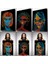 Renkli Pop Art Kadınlar Dekoratif Duvar Tablosu Üçlü Set-EU-120 3