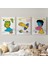 Pop Art Renkli Dekoratif Duvar Tablosu Üçlü Set-ES-117 1