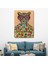 Kokoş Leopar, Çiçek Taçlı Sosyetik Leopar Tablosu -6325 1