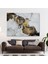 Mermer Desenli ve Altun Tozu Detaylı Soyut Modern Kanvas Tablo-5055 1