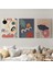 Çağdaş, Modern, Soyut Pastel 3'lü Duvar Tabblo Seti-Aı-9 1