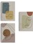 3'lü Tablo Minimal Şekiller ve Çizgi Sanat Yüzleri Soyut Sanat Tablo Seti-Ap-16 2