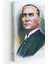 Atatürk Portre Tablosu Mustafa Kemal Atatürk Dikdörtgen Dekoratif Kanvas Tablo-Cr-68 2