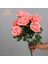 Kırmızı Gül Çiçek Buketi Yapay Pembe Kırmızı Çiçekler Düğün Dekorasyon 9 Kafaları Ipek Çiçekler Sahte Güller Flores Ev Dekor Demet (Yurt Dışından) 2