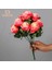 Kırmızı Gül Çiçek Buketi Yapay Pembe Kırmızı Çiçekler Düğün Dekorasyon 9 Kafaları Ipek Çiçekler Sahte Güller Flores Ev Dekor Demet (Yurt Dışından) 5