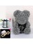 25 Cm-Gri Düğün Dekorasyon Gül Ayı Yapay Çiçek Kutusu ve Işık Gül Teddy Bear Kadınlar Için Sevgililer Kız Arkadaşı Doğum Günü Hediyeleri (Yurt Dışından) 1