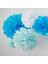 Tiffany Mavi 10 cm 4 Inç 5 Adet 6 ''-12'' Doku Kağıt Ponpon Düğün Dekoratif Kağıt Çiçekler Topu Bebek Duş Doğum Günü Partisi Dekorasyon Kağıt Pom Poms (Yurt Dışından) 2