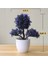 Yingsong Mor Plantas Artificiales Yapay Bitki Bonsai Küçük Ağaç Saksı Yatak Odası Dekor Süsler Ev Odası Masa Tropikal Bahçe Dekorasyon (Yurt Dışından) 1