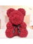 Beyaz Dropshipping ile Gül 40 cm Teddy Bear Gül Yapay Çiçekler Pe Gül Ayı Kadınlar Için Sevgililer Düğün Noel Hediye Kutusu Ev Dekor (Yurt Dışından) 5