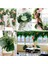 12PCS-B Yapay Tropikal Monstera Palmiye Yaprakları Düğün Hawaii Partisi Luau Yaz Plaj Doğum Günü Dekorasyon Ev Bahçe Sahte Bitki (Yurt Dışından) 5