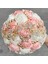 Kabuk Pembe Fildişi Çapı 18 cm Sıcak Satış Gelin ve Nedime Buketleri Nefis Rhinestones Ipek Güller ve Inciler El Yapımı Kız Kardeşler Düğün Buketleri (Yurt Dışından) 1