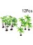 12 Adet Ağaç Palmiye Ağaçları Mini Dekor Peyzaj Yapay Model Minyatür Bonsai Tankı Balık Manzara Dekorasyon Akvaryum Kek Topper Bitki (Yurt Dışından) 2