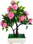 Pembe Yapay Çiçek Bitki Gül Saksı Bonsai Ofis Bahçe Masaüstü Süs Dekor Ev Dekor Için Saksıda Yapay Çiçekler (Yurt Dışından) 1